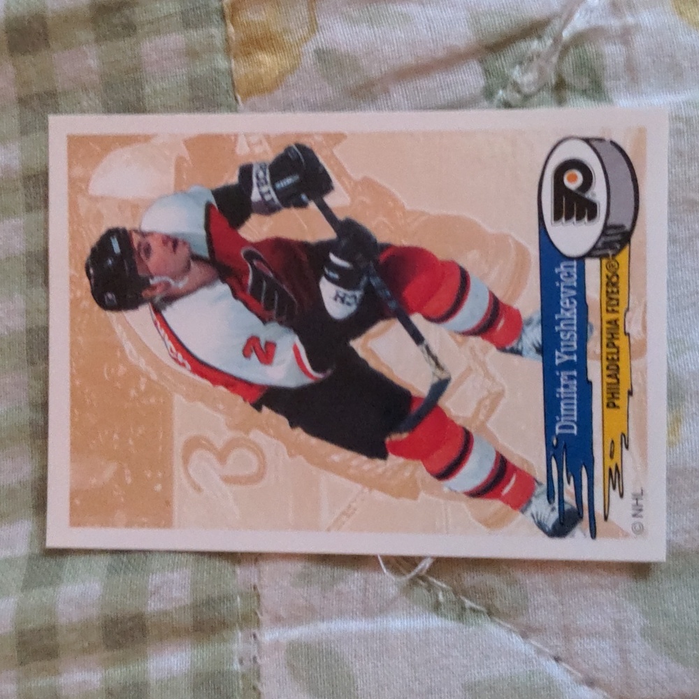 10 for $20 Dimitri Yushkevich Philadelphia Flyers Hockey NHL Sticker 1995-96
